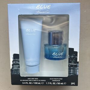 Kenneth Cole Blue Gift Set for Men 2 Piece 1.7 oz EDT Spray and 3.4 oz Wash NEW
